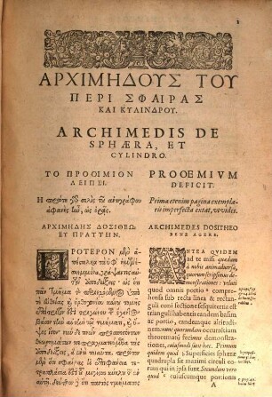 Archimēdus Panta Sōzomena : Novis Demonstrationibvs Commentariisqve Illvstrata = Archimedis Opera Qvae Extant