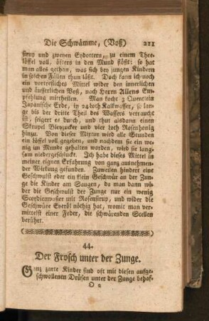 44. Der Frosch unter der Zunge