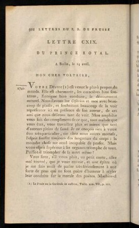 502-513, Lettre CXIX.-CXXII.