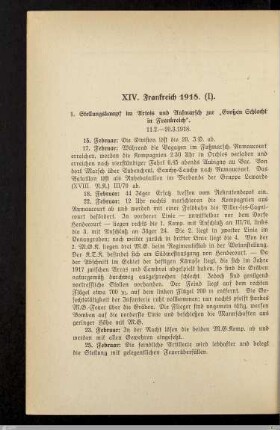 1. Stellungskampf im Artois und Aufmarsch zur "Großen Schlacht in Frankreich"