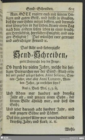 Das Acht und siebenzigste Send-Schreiben