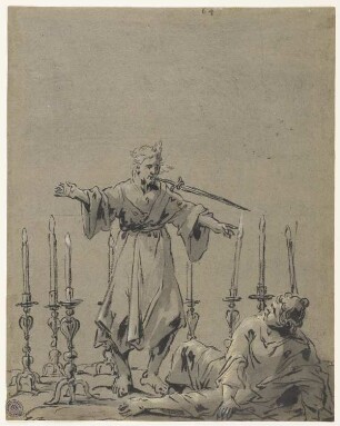 Sieben Leuchter, Blatt 64 der Folge "Szenen aus dem Neuen Testament"