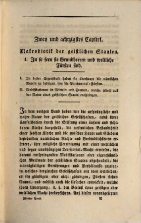 Restauration der Staats-Wissenschaft oder Theorie des natürlich-geselligen Zustands der Chimäre des künstlich-bürgerlichen entgegengesezt, 5. Band. Makrobiotik der geistlichen Herrschaften oder Priester-Staaten