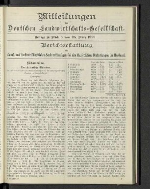 Beilage zu Stück 6 vom 25. März 1899.