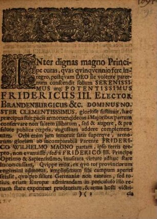 Samuel Strykius, JCtus Sereniss. Et Potentiss. Elector. Brandenburg. Consiliarius Intimus, Professor Primarius, Et Academiae Hallensis Director. Lecturis Salut