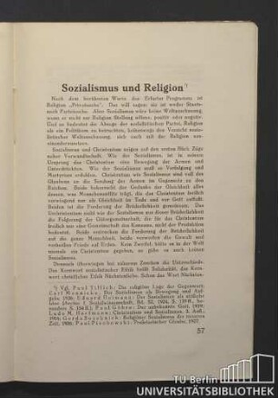 Sozialismus und Religion