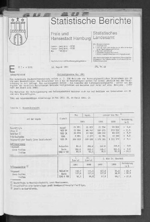 Bauhauptgewerbe Mai 1991 : Lfd. Nr. 23