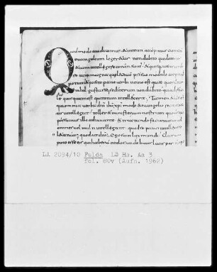 Augustinus, In Johannem evangelistam tractatus 22-54 — Initiale Q, Folio 80 verso