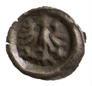 Münze, Hohlpfennig, Anfang 14.Jh.