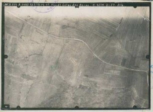 Foto der Stellungen nördlich des Côtes des Húres nordwestlich von Trésavaux (Luftbild)