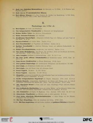 B- Nachmittags von 4 Uhr ab (Nr. 360-478)