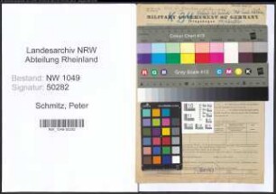 Entnazifizierung Peter Schmitz , geb. 30.04.1893 (Haendler)