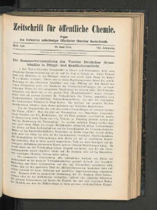 Heft XII. 30. Juni 1901.