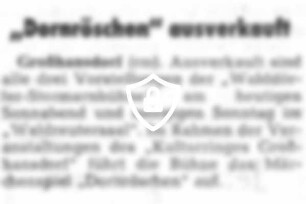 "Dornröschen" ausverkauft