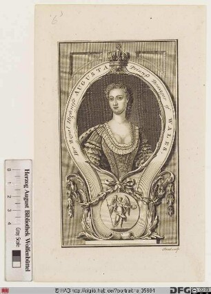 Bildnis Augusta, Prinzessin von Wales, geb. Prinzessin von Sachsen-Gotha u. Altenburg