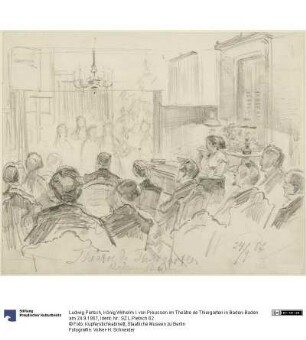 König Wilhelm I. von Preussen im Theâtre de Thiergarten in Baden-Baden am 24.9.1867