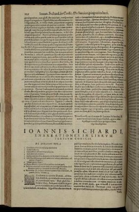 Ioannis Sichardi Enarationes In Librum Tertium Codicis.