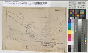 Geschlossenhalten der Schranke (Anrufschranke) am Feldwegübergang in km 69,380 der Bundesbahnstrecke Hagen-Siegen: Lageplan, M. 1:1.250 Stnr.: 51, Iwü, Bunr.: 66, Blnr.: 1