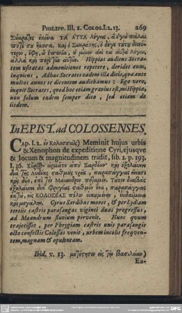In Epist. ad Colossenses