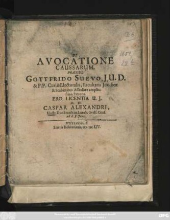 De Avocatione Caussarum