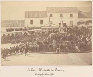 Stiergefecht auf der Plaza von La Paz in 1876
