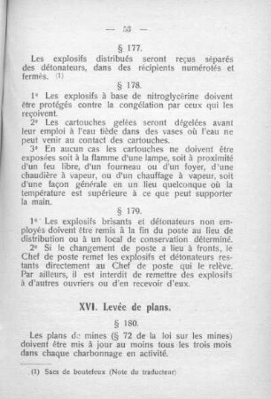 XVI. Levée de plans §§ 180-182.