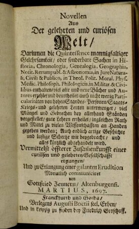 Martius, 1697.