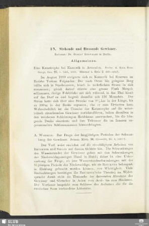 3 N. Stehende und fliessende Gewässer