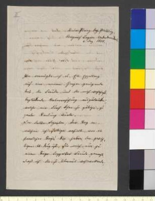 Brief von Kielmannsegge, Nathalie von an Goethe, Johann Wolfgang von