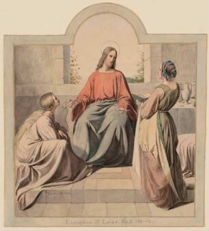 Christus mit Maria und Martha (Lukas 10,39-42)