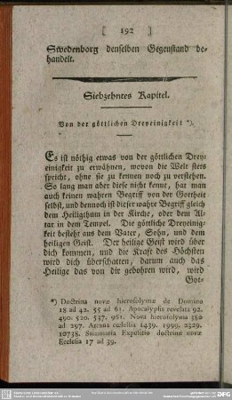 Siebzehntes Kapitel. Von der göttlichen Dreyeinigkeit