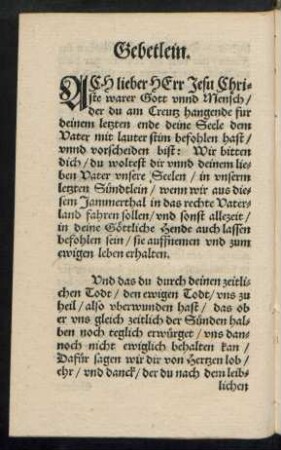 Gebetlein.