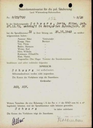 Schwarz, Berta