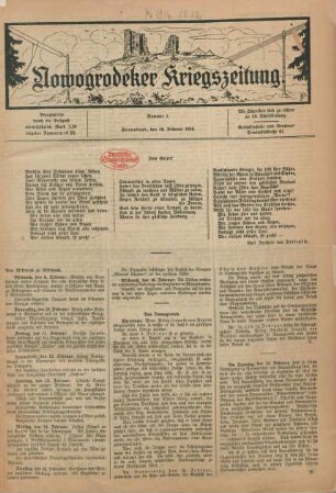 1916: Nowogrodeker Kriegszeitung