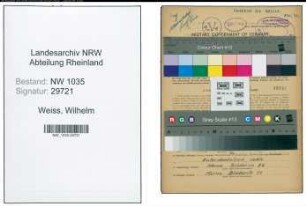 Entnazifizierung Wilhelm Weiss , geb. 24.07.1901 (Hauer)