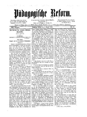 Zur Reform des höheren Mädchenschulwesens