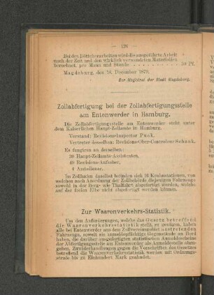 Zollabfertigung bei der Zollabfertigungsstelle am Entenwerder in Hamburg.