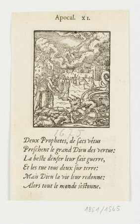 Zwei Propheten werden von einem Drachen verschlungen: "Bilder zur Apokalypse"