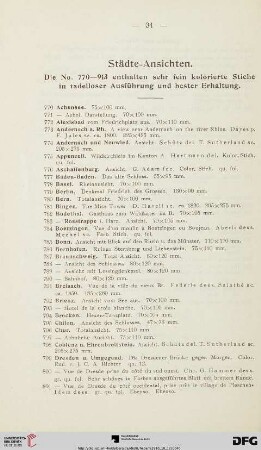 Städte Ansichten (Nr. 770-1127)