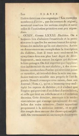 CCXIV. Genre LXXXI. Diabètes