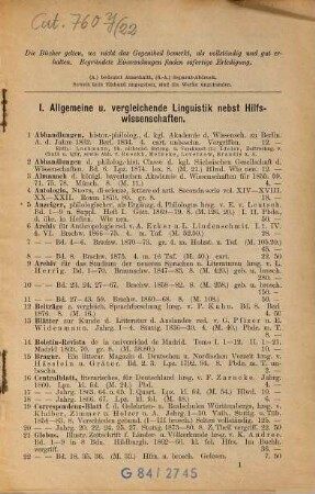 Verzeichniss antiquarischer Bücher von Carl Steyer, Antiquariat, Cannstatt bei Stuttgart. 22. 1886