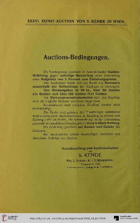 Auctions-Bedingungen