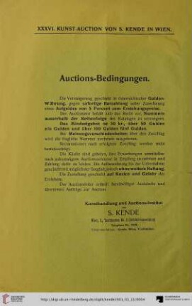 Auctions-Bedingungen