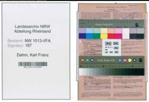 Entnazifizierung Karl Franz Dahm , geb. 14.01.1907 (Geschaeftsfuehrer)