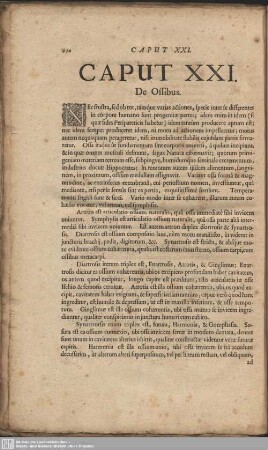 Caput XXI. De Ossibus