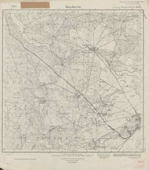 2846 Gandenitz, Meßtischblatt (4cm - Karte)