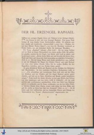 Der hl. Erzengel Raphael.