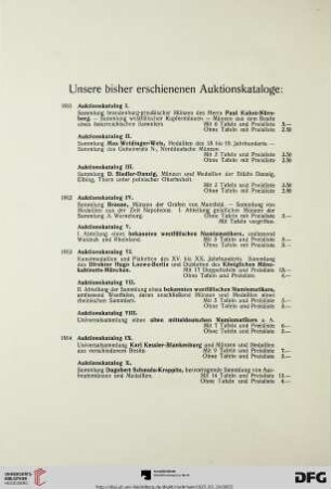 Unsere bisher erschienen Auktionskataloge
