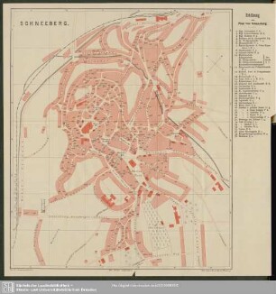 [Stadtplan von] Schneeberg
