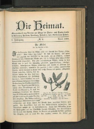 8. Jahrgang. No. 4. April 1898.